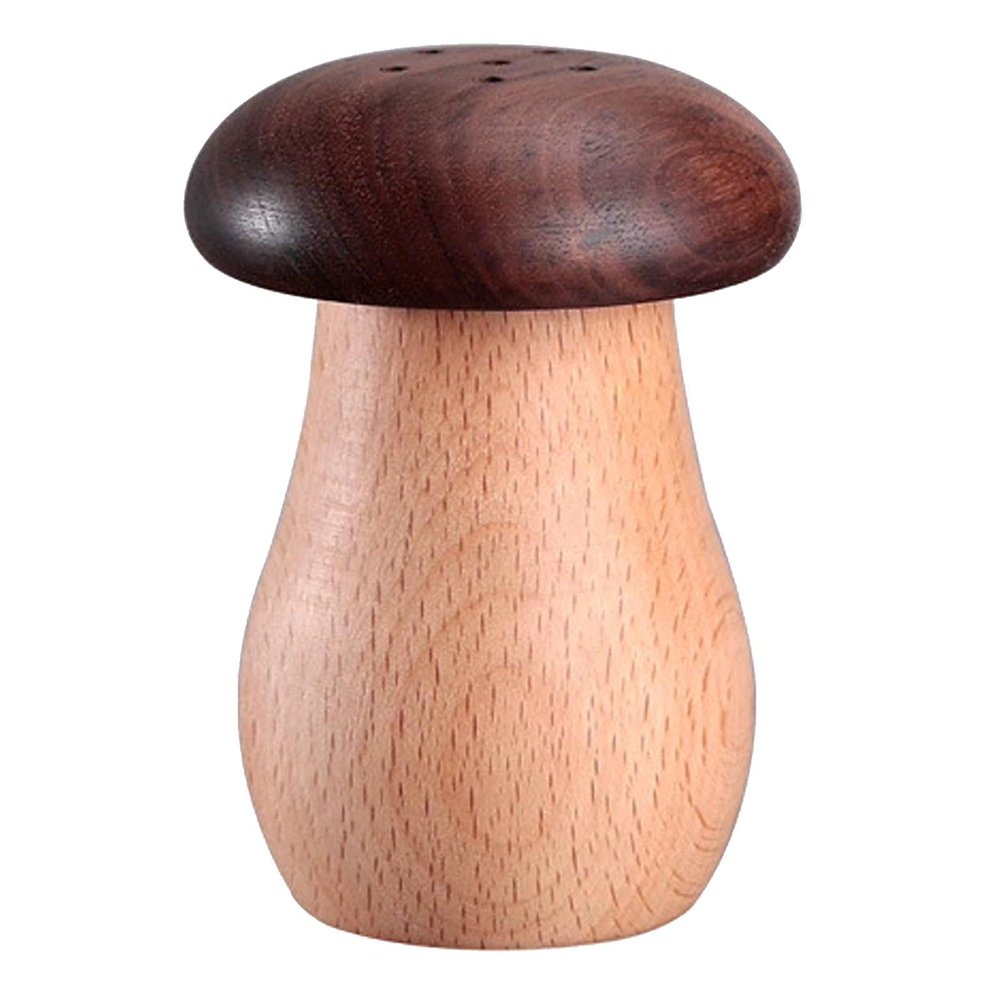 TOPINCN Toothpick Holder, Cute Mushroom Shaped Toothpick Holder Box Wood Container Portable Tooth Picks Container for Home Decoration Tabletop Restaurant