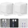 Cabilock 4pcs Self-Adhesive Toothbrush Holder Versatile Wall-Mounted Organizer for Electric Toothbrushes Modern Design for Shower Bathroom Use Space-Saving Stand Easy Installation No view 4