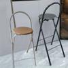 Folding Bar Stool, Counter Folding Stool, with 100lb Capacity Folding Chairs, for Adult Round Kitchen Dining Room Stool (Color : Black, Size : 75cm/30in) view 2
