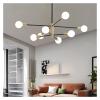 Modern Chandelier, Matte Black Sputnik Chandelier 12 Lights Adjustable Modern Chandelier Compatible with Dining Room V-intage Industrial Ceiling Lighting Fixtures Compatible with Kitchen Island Hallwa view 3