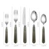 20 Piece Western Cutlery Set with Pearlescent Handles,Knife, Fork, and Spoon SetSet for 4 (Iron gray) view 4