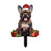 V VIBEPY 2D Flat All Over Printed, Personalized Dog Christmas Tree Topper, Christmas Tree Topper for French Bulldog Lover, 8", 12", 18" Wood Tree Topper, Gift for French Bulldog Lover view 1