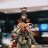 V VIBEPY 2D Flat All Over Printed, Personalized Dog Christmas Tree Topper, Christmas Tree Topper for French Bulldog Lover, 8", 12", 18" Wood Tree Topper, Gift for French Bulldog Lover view 3