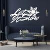 Christmas Metal Wall Decor, Let It Snow Sign, Metal Letters Wall Decor, Snowflake Christmas Metal Sign, Christmas Wall Art, Christmas Gift, Wall Hanging, Metal Wall Decor for Living Room (35x20 inches / 90x49.5 cm, White) view 1