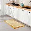 CozeCube Bath mats for Bathroom Non Slip, Fluffy Absorbent Microfiber Bath mat Washable, Aesthetic Bathroom Rugs, Long Harvest Gold Bath mat, Harvest Gold, 47" x 24" view 4