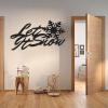 Christmas Metal Wall Decor, Let It Snow Sign, Metal Letters Wall Decor, Snowflake Christmas Metal Sign, Christmas Wall Art, Christmas Gift, Wall Hanging, Metal Wall Decor for Living Room (24x13 inches / 60x33 cm, Gold) view 2