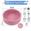 3Pcs ZHYEEDAA Air Fryer Egg Mold,Silicone Egg Molds, Individual Egg Bite Maker Reusable Egg Molds, Microwave Egg Cooker, BPA Free, Dishwasher Safe (Round-Pink) view 2