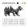 Cadeali Metal Bear Forest Wall Art, Wild Bear Metal Sign, Rustic Forest Wall Decor, Wildlife Hunting Decor, Mountain Artwork, Nature Decorations for Living Room, Office (Black, 30"x17" | 76x44cm) view 4