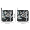2 PCS Pot Holders for Kitchen Heat Resistant Potholder Tree Decor Hot Pad Washable Potholders for Cooking Square Trivet for Baking Non-Slip Oven Pot Holder Set with Hanging Loops 8"  8" view 2