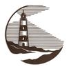 SIGNLEADER Metal Wall Art Decor Lighthouse Minimalist Modern Abstract Wall Sculpture Hangings Home Decoration for Living Room, Bedroom, Bathroom, Kitchen, Outdoor - 30" Bronze view 2