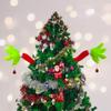 Christmas Elf Body Tree Decorations, Green Monster Stole Xmas Tree Topper, Pose-able Elf Stuffed Arm for Christmas Tree Hanging Ornament (27.6x7.8 inch, 2PCS Arms) view 1