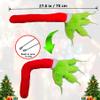 Christmas Elf Body Tree Decorations, Green Monster Stole Xmas Tree Topper, Pose-able Elf Stuffed Arm for Christmas Tree Hanging Ornament (27.6x7.8 inch, 2PCS Arms) view 2