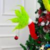 Christmas Elf Body Tree Decorations, Green Monster Stole Xmas Tree Topper, Pose-able Elf Stuffed Arm for Christmas Tree Hanging Ornament (27.6x7.8 inch, 2PCS Arms) view 4