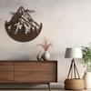 SIGNLEADER Metal Wall Art Decor Mountains and Pine Trees Minimalist Modern Abstract Wall Sculpture Hangings Home Decoration for Living Room, Bedroom, Bathroom, Kitchen, Outdoor - 36" Bronze view 1