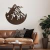 SIGNLEADER Metal Wall Art Decor Mountains and Pine Trees Minimalist Modern Abstract Wall Sculpture Hangings Home Decoration for Living Room, Bedroom, Bathroom, Kitchen, Outdoor - 36" Bronze view 4