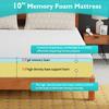 FDW | 10 Inch California King Mattress | Medium Firm | Gel Memory Foam Mattress | White | Bed in a Box, CertiPUR-US Certified | Pressure Relief, Cooling Ventilated Foam | Washable Removable Cover view 3