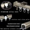 Aluminium Ceiling Mount Curtain Track System, Ceiling Mount for Curtain Rail, Built-in Room Divider Sliding Rail, with Silent Pulleys, Suitable for Shower Room Dividers and Bay Windows (Color : B, S view 3