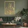 SIGNLEADER Metal Wall Art Decor Botanical Flower Leaves Minimalist Modern Abstract Wall Sculpture Hangings Home Decoration for Living Room, Bedroom, Bathroom, Kitchen, Outdoor - 24" Gold view 1