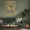 SIGNLEADER Metal Wall Art Decor Whale Tail Minimalist Modern Abstract Wall Sculpture Hangings Home Decoration for Living Room, Bedroom, Bathroom, Kitchen, Outdoor - 30" Gold view 1