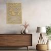 SIGNLEADER Metal Wall Art Decor Whale Tail Minimalist Modern Abstract Wall Sculpture Hangings Home Decoration for Living Room, Bedroom, Bathroom, Kitchen, Outdoor - 30" Gold view 3