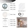 136pcs White and Silver Balloons Garland Arch Kit With Clear Balloons,18 12 10 5 Inch Party Latex Balloons for Birthday Wedding Anniversary Party Decorations view 2