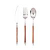 30-piece Wood Silverware Set Flatware Set for 10 Huanghuali Wood Handle Silverware,304 Stainless Steel Flatware Cutlery Set Ideal for family dinners,entertaining guests, holiday gift-giving view 1