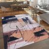 Abstract Doodle Area Rug, Black Lines Non Slip Bedroom Rug, Noise Reduction Durable Carpet for Indoor Living Room Office Decor Mat - 6 ft x 9 ft view 1
