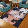 Abstract Doodle Area Rug, Black Lines Non Slip Bedroom Rug, Noise Reduction Durable Carpet for Indoor Living Room Office Decor Mat - 6 ft x 9 ft view 3