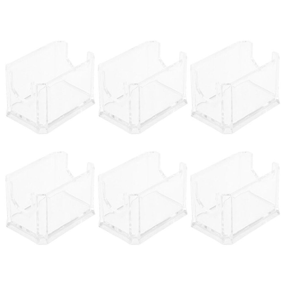 Kichvoe 6pcs Transparent Acrylic Sugar Packet Holder and Tea Bag Organizer Stylish Coffee Storage Box for Kitchen and Office Versatile Container for Sugar Packets and Small Treats