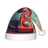 FRGMNT England UK Retro London Telephone print Christmas Hat,Santa Hat Kids, Santa Hat Holiday, Velvet Santa Claus Hat For Xmas Party view 1