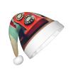 FRGMNT England UK Retro London Telephone print Christmas Hat,Santa Hat Kids, Santa Hat Holiday, Velvet Santa Claus Hat For Xmas Party view 2
