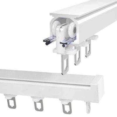Curtain Rail with Mute Rollers, Aluminum Ceiling Curtain Track, Heavy Duty Curtain Track System, Room Divider Curtain Rod, Mount to Ceiling Or Wall, can Be Used in Windows, Bedrooms (Color : B, Size