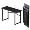 Lutown-Teen Folding Computer Desk 47 inch Writing Gaming Computer Camping Table, No Assembly Required Home Office Desk, Black view 1