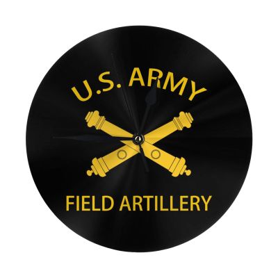 Qauirfe Us Field Veteran 9.84-in Silent Non-Ticking Round Wall Clock - Modern Dcor for Home Office School