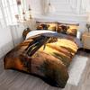 Ydtwnyq Elephant Comforter Set African Wildlife Elephant Wildlife Scenery Printed Bedding and Quilt Set for Kids Boys Girls Teens Living Room Decorative 3Pcs, King view 2