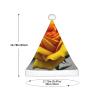 FRGMNT Yellow Rose print Christmas Hat,Santa Hat Kids, Santa Hat Holiday, Velvet Santa Claus Hat For Xmas Party view 3
