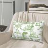 moremohome Spring Pillow Covers,Toile Pillow Cover,French Country Decor,Green Lumbar Pillow,French Country Horse Pillow Cover Green,Lumbar Pillow Cover 12 * 20 in view 1