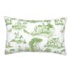 moremohome Spring Pillow Covers,Toile Pillow Cover,French Country Decor,Green Lumbar Pillow,French Country Horse Pillow Cover Green,Lumbar Pillow Cover 12 * 20 in view 4
