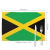 YYHWHJDE Jamaica Flag Prints Placemats for Dining Table Set of 6 - Thick, Wear-Resistant, and Heat-Resistant 12x18in view 4