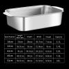 Stainless Steel Roaster/Roasting Pan with Handles - 3.1L/3.4L/5.8L/7.4L/10L Fish Baking Tray Deep Broiling Pan Serving Platter for Oven Cooking Lasagna Meat Chicken - Dishwasher Safe (37cm,Gold) view 2