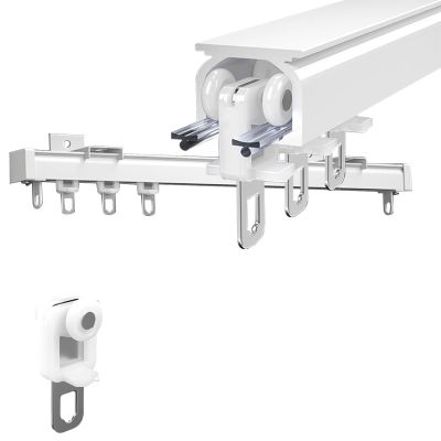 Curtain Track, Ceiling Track for Curtains, Room Divider, Ceiling/Wall Mount Curtain Rail System, with Silent Pulleys, Easy Installation, Suitable for Room Partitions and Bay Windows (Color : B (Track