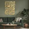 SIGNLEADER Metal Wall Art Decor Botanical Flower Minimalist Modern Abstract Wall Sculpture Hangings Home Decoration for Living Room, Bedroom, Bathroom, Kitchen, Outdoor - 36" Gold view 1