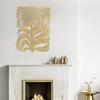 SIGNLEADER Metal Wall Art Decor Botanical Flower Minimalist Modern Abstract Wall Sculpture Hangings Home Decoration for Living Room, Bedroom, Bathroom, Kitchen, Outdoor - 36" Gold view 2