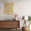 SIGNLEADER Metal Wall Art Decor Botanical Flower Minimalist Modern Abstract Wall Sculpture Hangings Home Decoration for Living Room, Bedroom, Bathroom, Kitchen, Outdoor - 36" Gold view 3