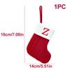 homeemoh Christmas Stocking Monogram Hanging Socks 75.5 Inch Knit Small Sock Hanging Ornament Gift Bags for Xmas Tree Fireplace Home Decoration (Z) view 2