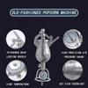 CHIPEL Hand Popcorn Machine, Open Fire Heating Popcorn Maker, Stainless Steel Popcorn Popper, Popcorn Cooker, for Family Party Fun view 4