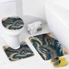 FBMLBRB Brebasf Vintage Japanese Mount Fuji 4 Pieces Shower Curtain Set, Cool Dragon Nature Landscape Japan Great Wave Cabin Non-Slip Rugs Toilet Lid Cover Bath Mat and Bathroom Curtain view 4