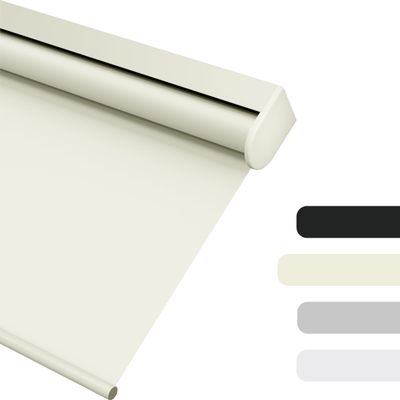 HOTSOON Blackout Roller Shades Cordless Color-Matched Roller Window Blind Free-Stop Simple Style Thermal Insulated Roll Up Blind for Home Office, Beige, 68" W x 36" H