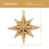 Tofficu 24Pcs Christmas Star Hanging Ornaments Glitter Ornaments -Pointed Star Christmas Tree Pendants for Christmas Wedding Home Decoration view 2