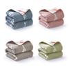 DUJEFF Cozy Lightweight Cotton Blanket Twin, Throw Blanket for Bed, Couch & Sofa, Summer Bedding Coverlet, 100% Cotton,Light and Breathable Double-Sided Blanket Bed Coverlet Sheet (Color : Green) view 2
